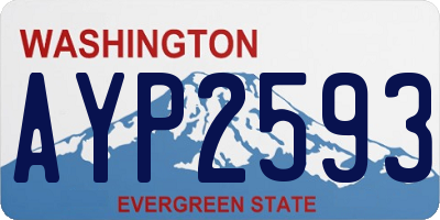WA license plate AYP2593