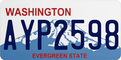 WA license plate AYP2598