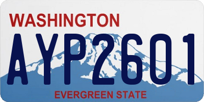 WA license plate AYP2601