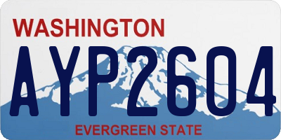 WA license plate AYP2604