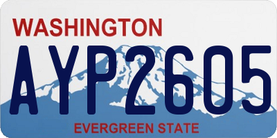 WA license plate AYP2605