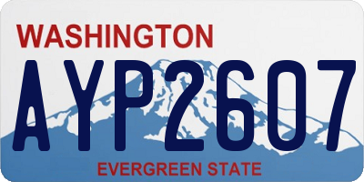WA license plate AYP2607