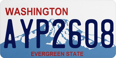WA license plate AYP2608