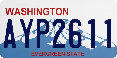 WA license plate AYP2611