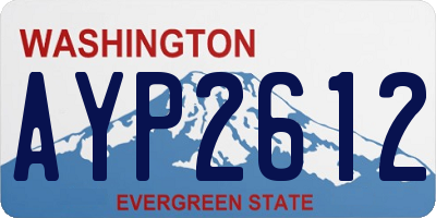 WA license plate AYP2612