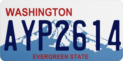 WA license plate AYP2614