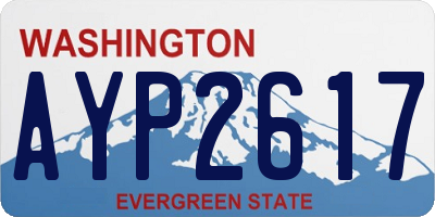 WA license plate AYP2617