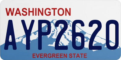 WA license plate AYP2620