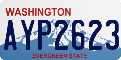 WA license plate AYP2623