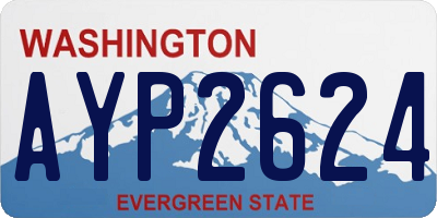 WA license plate AYP2624