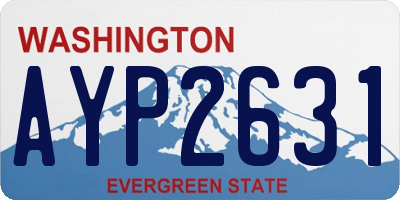 WA license plate AYP2631