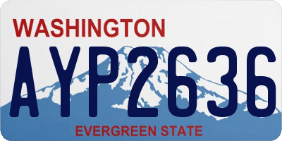 WA license plate AYP2636