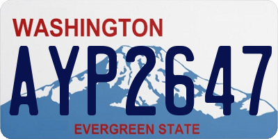 WA license plate AYP2647