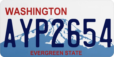 WA license plate AYP2654