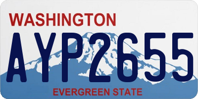 WA license plate AYP2655