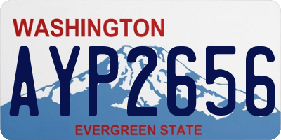 WA license plate AYP2656