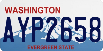 WA license plate AYP2658