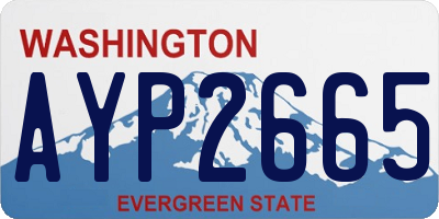 WA license plate AYP2665