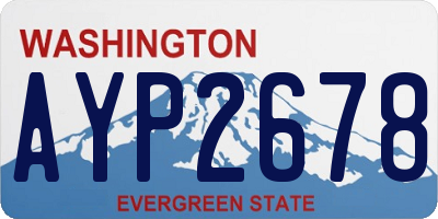 WA license plate AYP2678