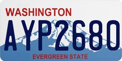 WA license plate AYP2680