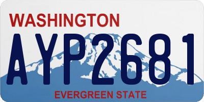 WA license plate AYP2681