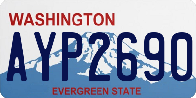 WA license plate AYP2690