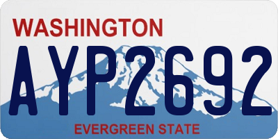 WA license plate AYP2692