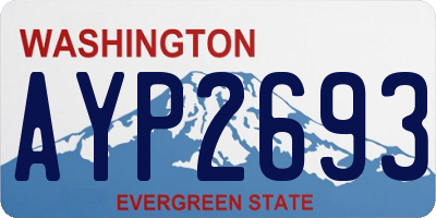WA license plate AYP2693