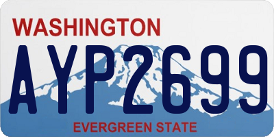 WA license plate AYP2699