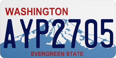 WA license plate AYP2705