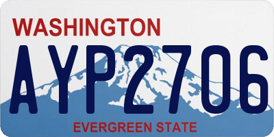 WA license plate AYP2706