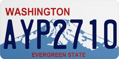 WA license plate AYP2710