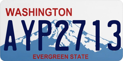 WA license plate AYP2713