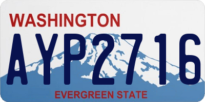 WA license plate AYP2716