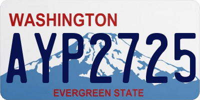 WA license plate AYP2725