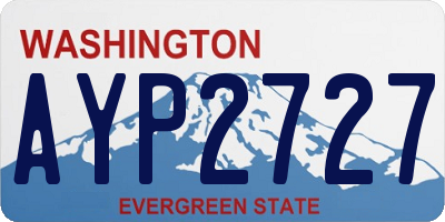 WA license plate AYP2727