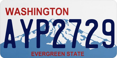 WA license plate AYP2729