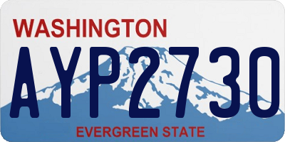 WA license plate AYP2730