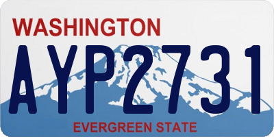 WA license plate AYP2731