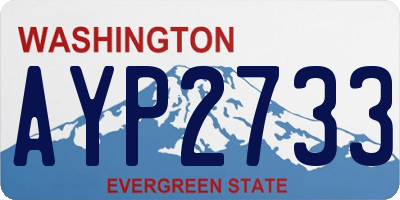 WA license plate AYP2733