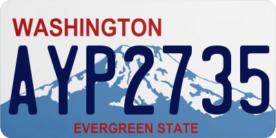 WA license plate AYP2735