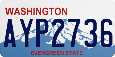 WA license plate AYP2736