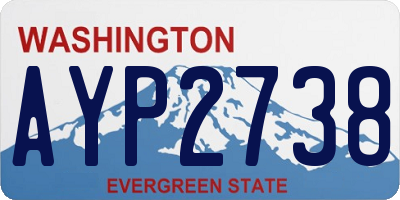WA license plate AYP2738