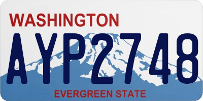 WA license plate AYP2748