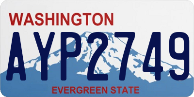 WA license plate AYP2749