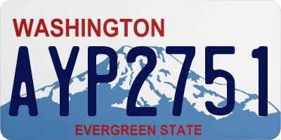 WA license plate AYP2751