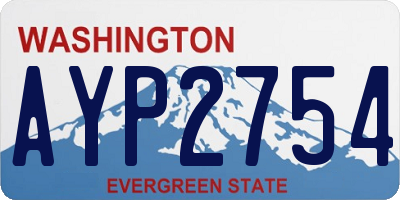 WA license plate AYP2754