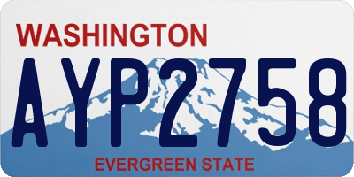 WA license plate AYP2758