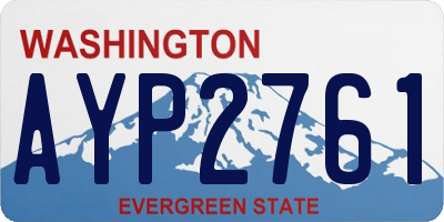 WA license plate AYP2761