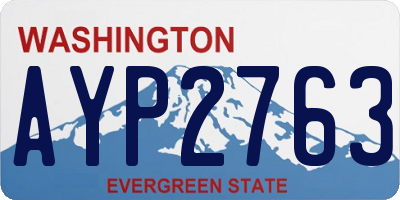 WA license plate AYP2763
